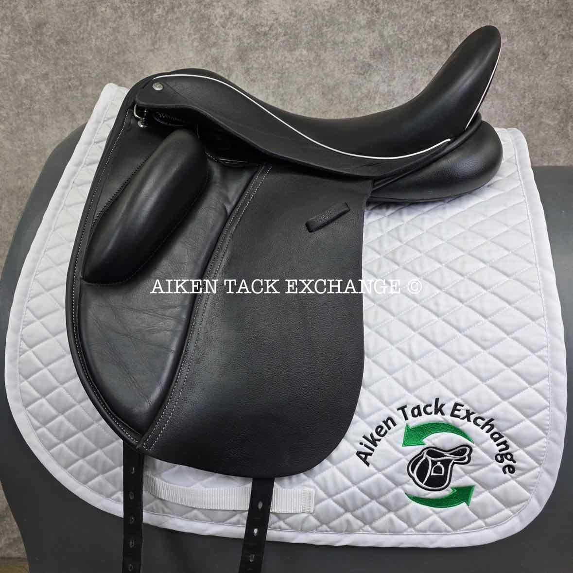 **SOLD** 2020 Custom Saddlery Wolfgang Solo Dressage Saddle, 18" Seat, Adjustable Tree - Set to Wide, Wool Flocked Panels