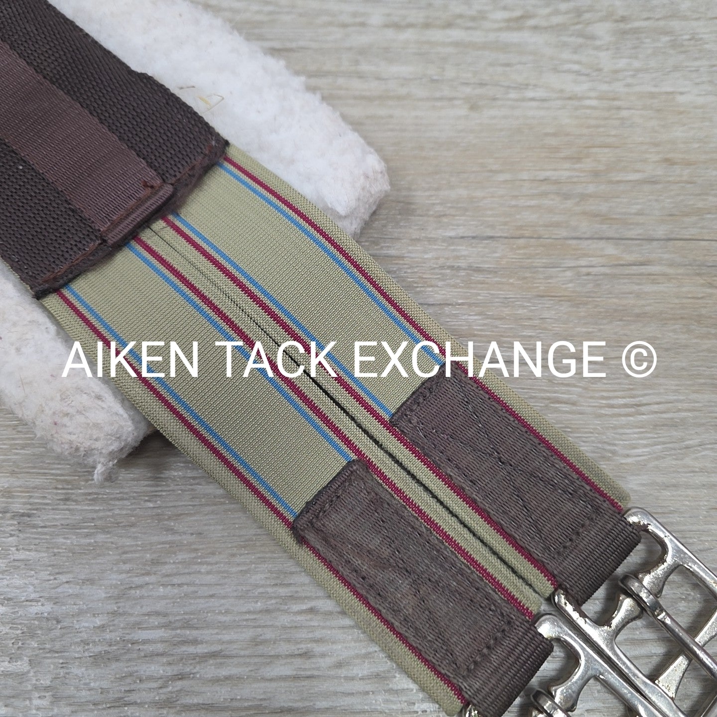 HFP Fleece Girth with Double End Elastic, Brown, 46"