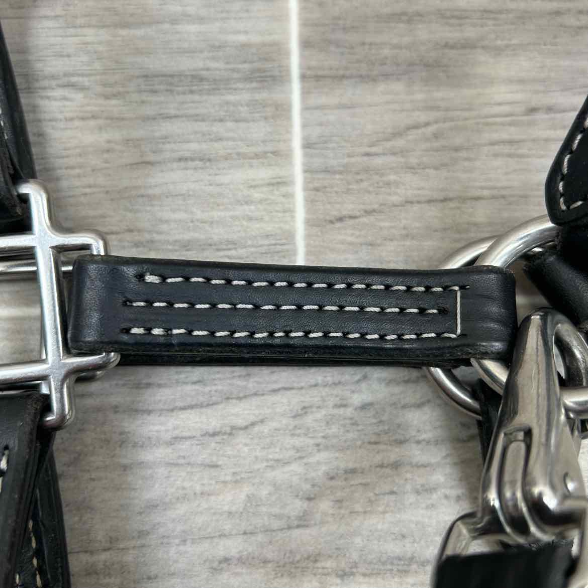 Green Hill Collection Leather Halter with Matching Lead, Size Foal / Mini