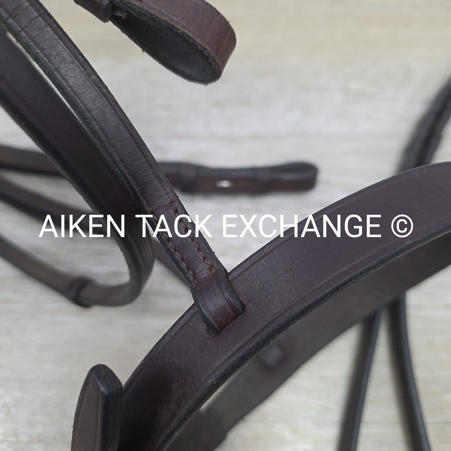 Flat Hunt Bridle with Matching Laced Reins, Brown, Size Cob