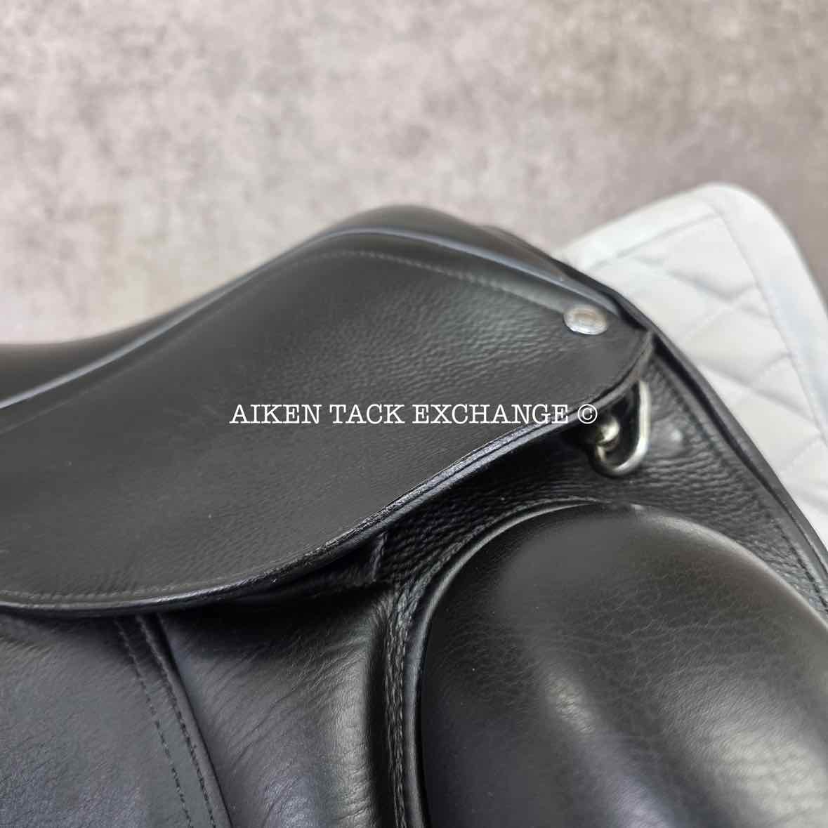 2021 Loxley by Bliss Monoflap Dressage Saddle, 17.5" Seat, Adjustable Tree - Changeable Gullet, Wool Flocked Panels
