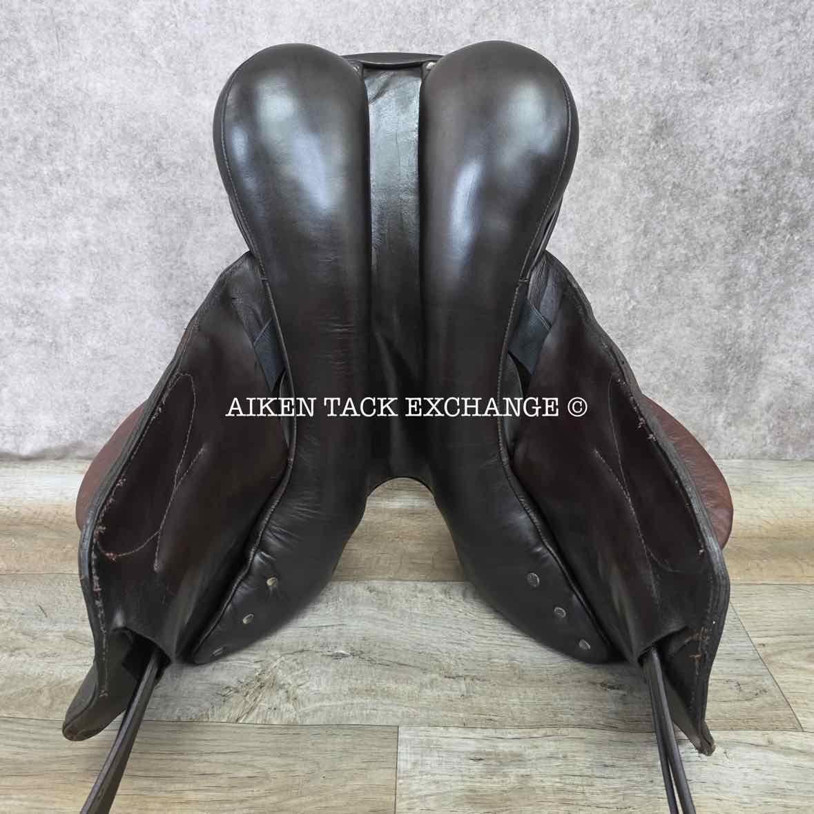 2016 Custom Saddlery Monte Carlo Monoflap Jump Saddle, 18" Seat, Adjustable Tree, Wool Flocked Panels