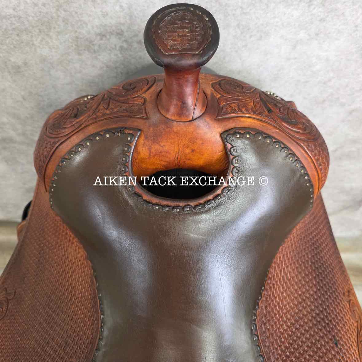 Jerry Shaw Western Saddle, 16.5" Seat, Wide Tree - Full QH Bars