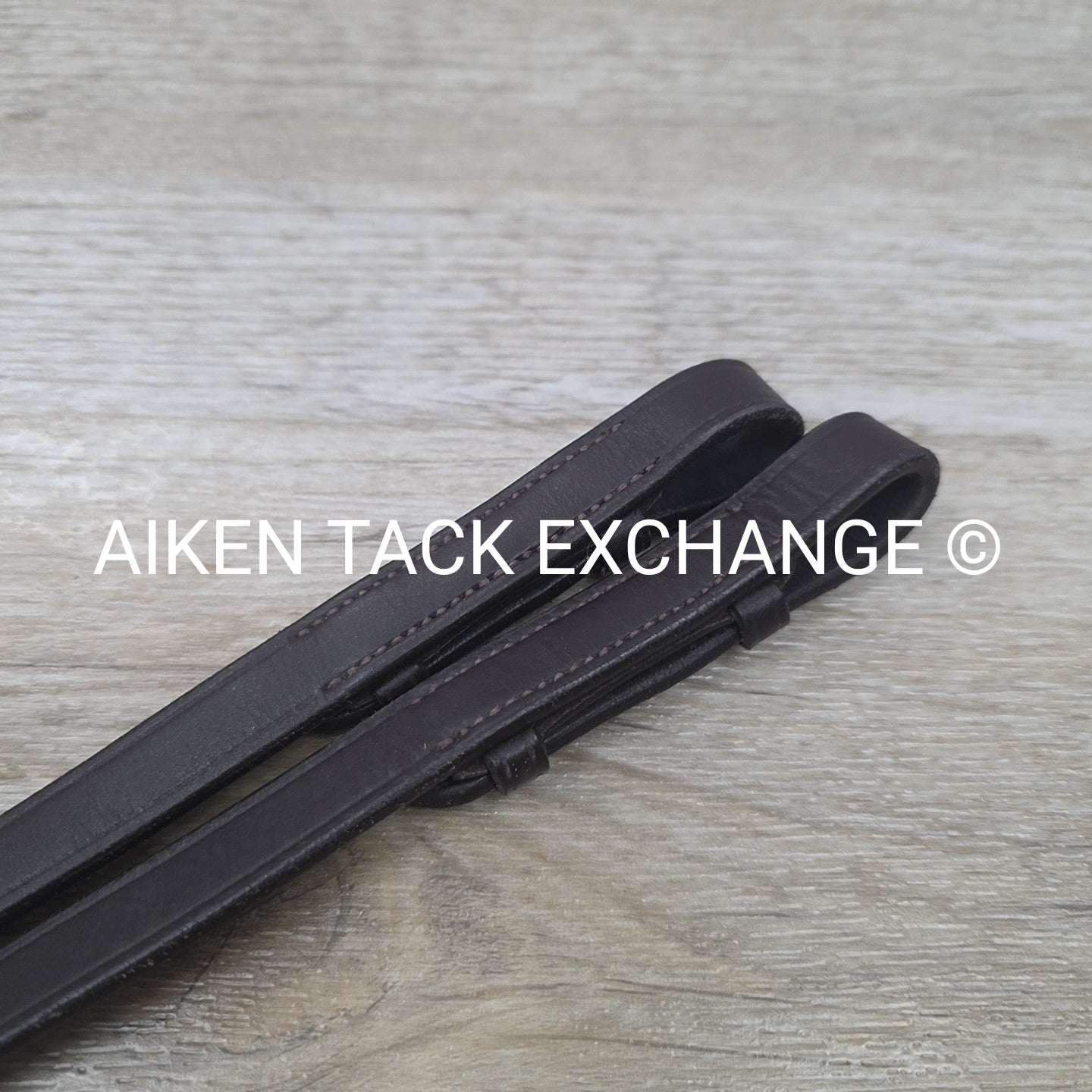 Flexible Fit Padded Leather Reins, Brown, Cob