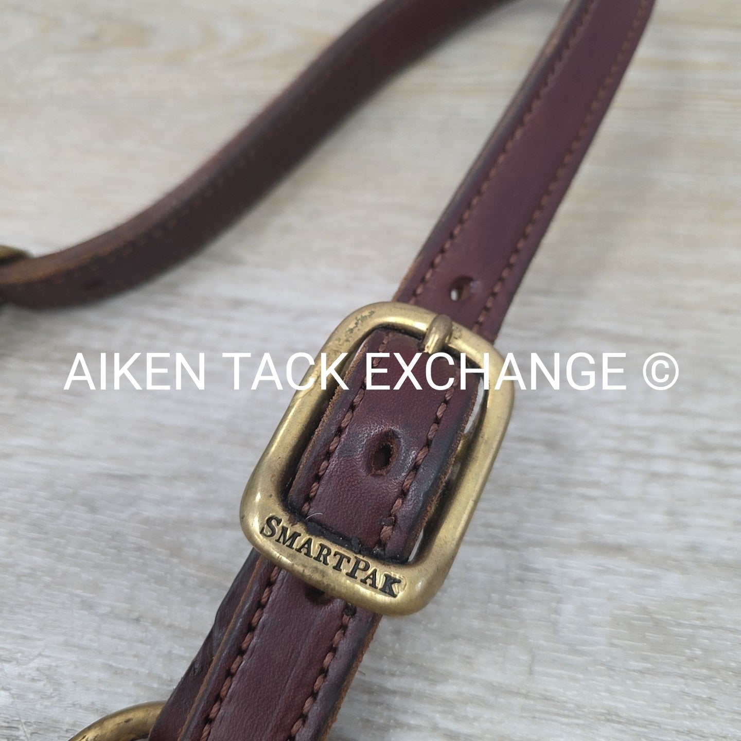 SmartPak Triple Stitch Leather Halter, Brown, Size Full