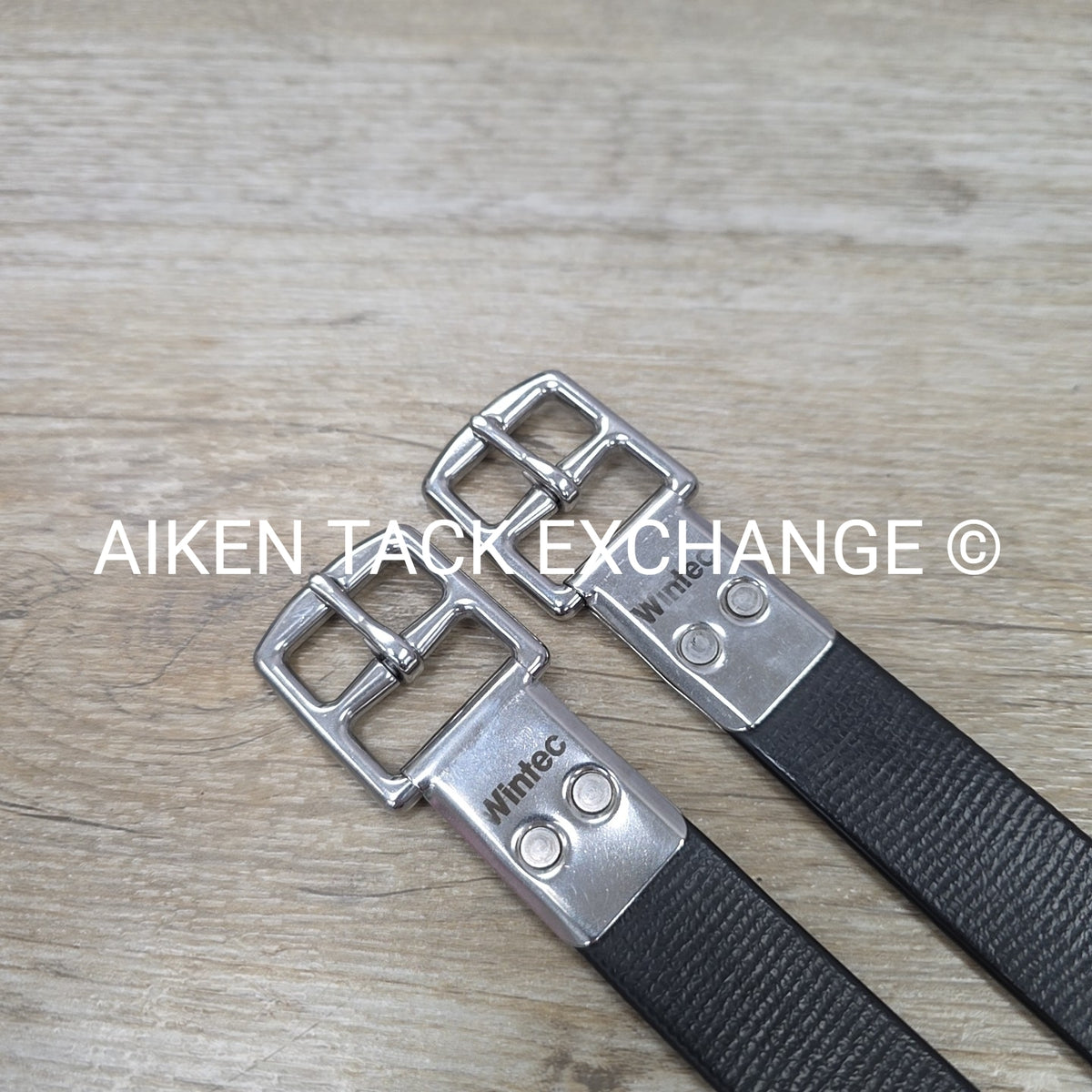 Wintec Slimline Stirrup Leathers, Black, 48"