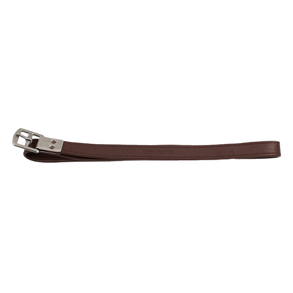 Henri de Rivel Triple Covered Close Contact Stirrup Leathers: Black / 60