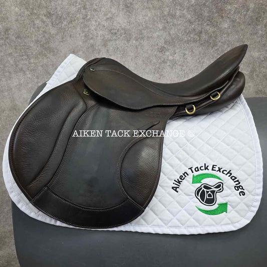 2007 Stubben Roxane Deluxe Jump Saddle, 18.5" Seat, 32cm Tree - Wide Tree, Wool Flocked Panels