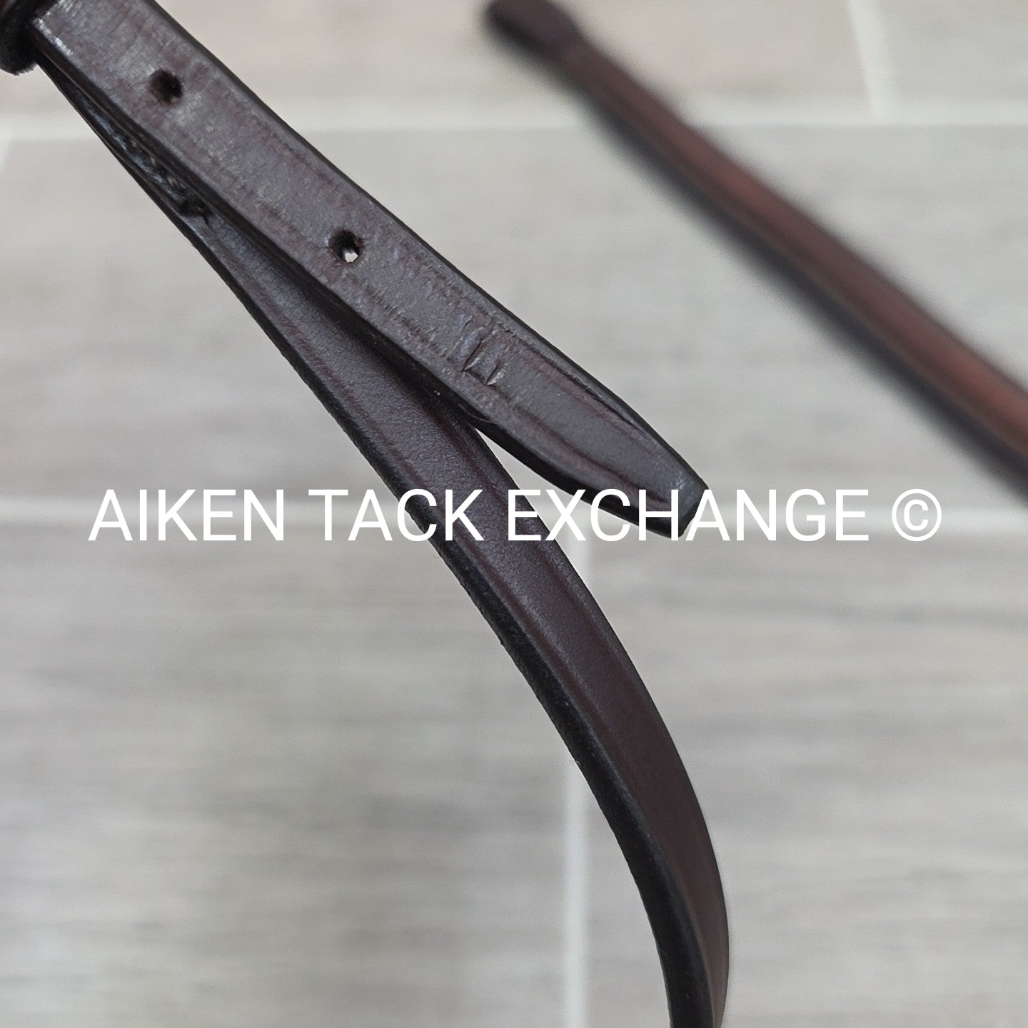 Plain Raised Noseband with Matching Browband, Brown, Size Full