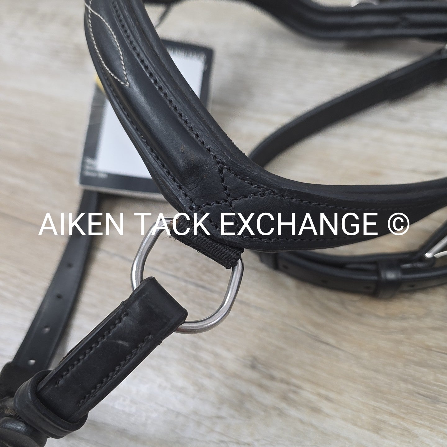 Bobby's English Tack Anatomic Bridle with Rubber Reins, Black, Size Full