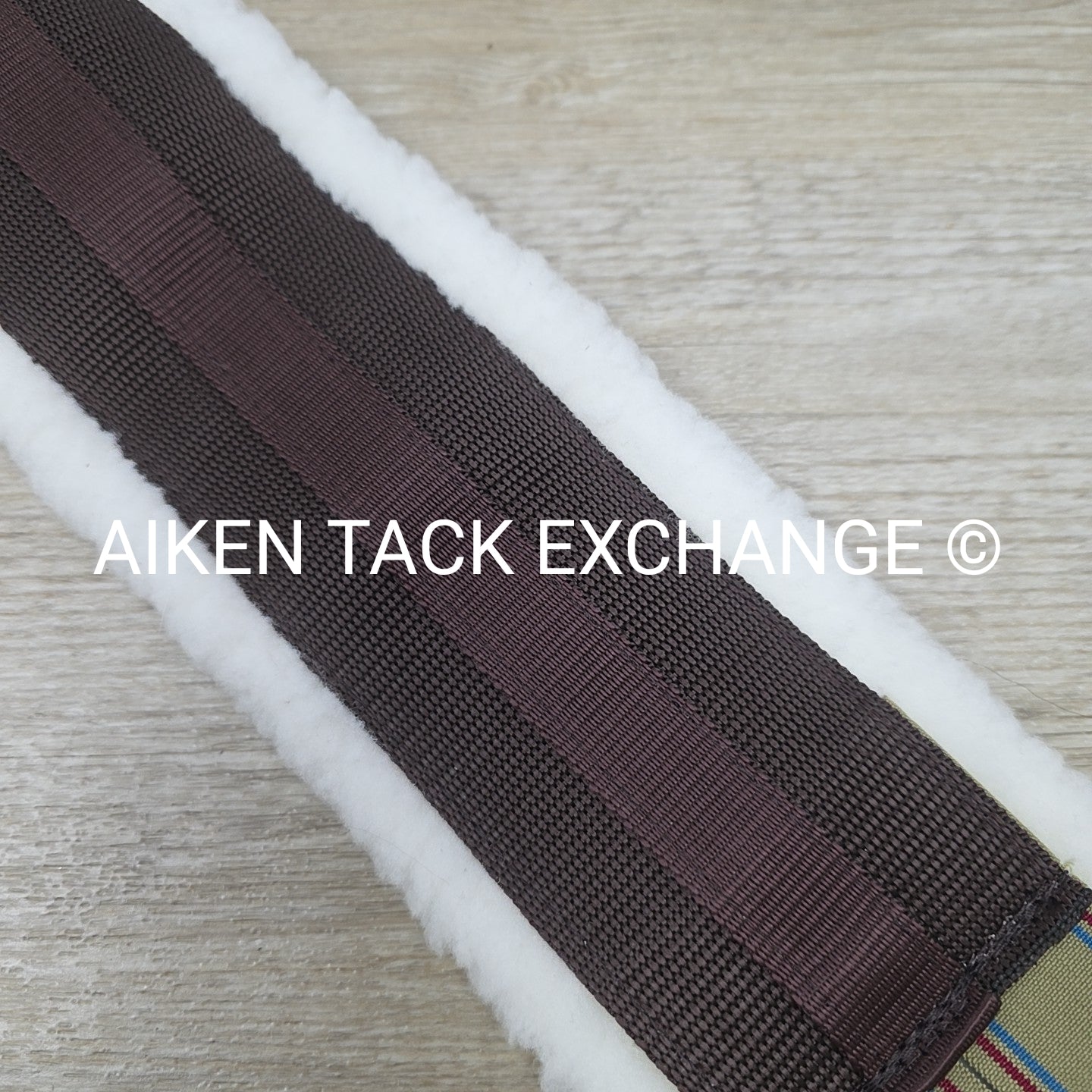 HFP Fleece Girth with Double End Elastic, Brown, 58"