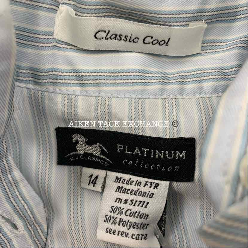 RJ Classics Platinum Children's Show Shirt, Size 14, Brand New