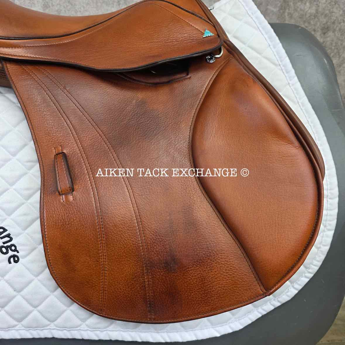 2012 Bliss of London Liberty Jump Saddle, 17" Seat, Medium Wide Tree, Wool Flocked Panels