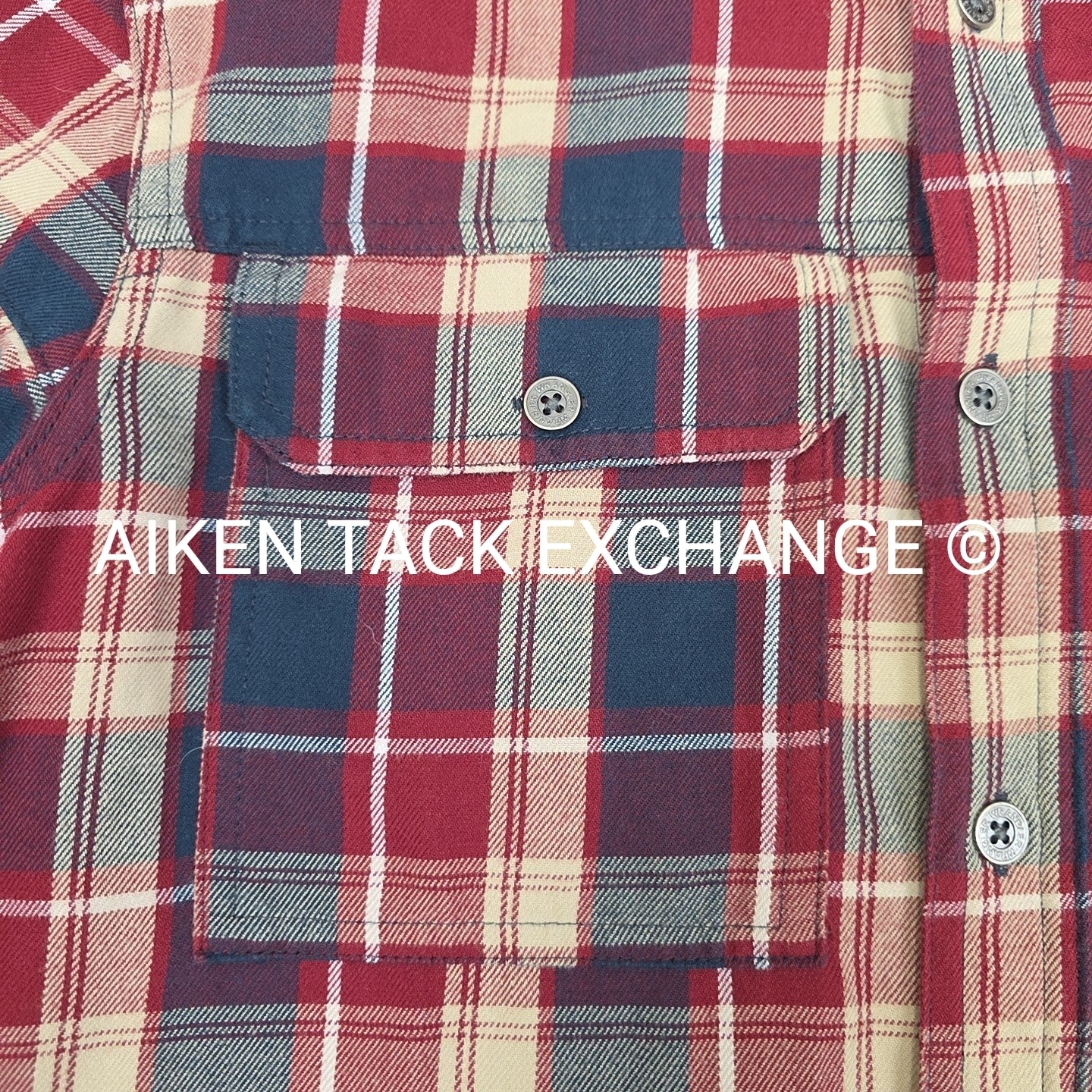 Wrangler Men's ATG Flannel Plaid Button-Down Shirt, Size Small