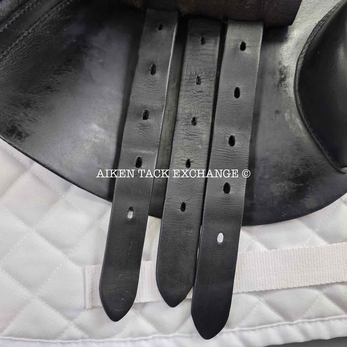 **SOLD** 2001 Albion Kontrol Close Contact Jump Saddle, 17.5" Seat, Medium Narrow Tree, Wool Flocked Panels