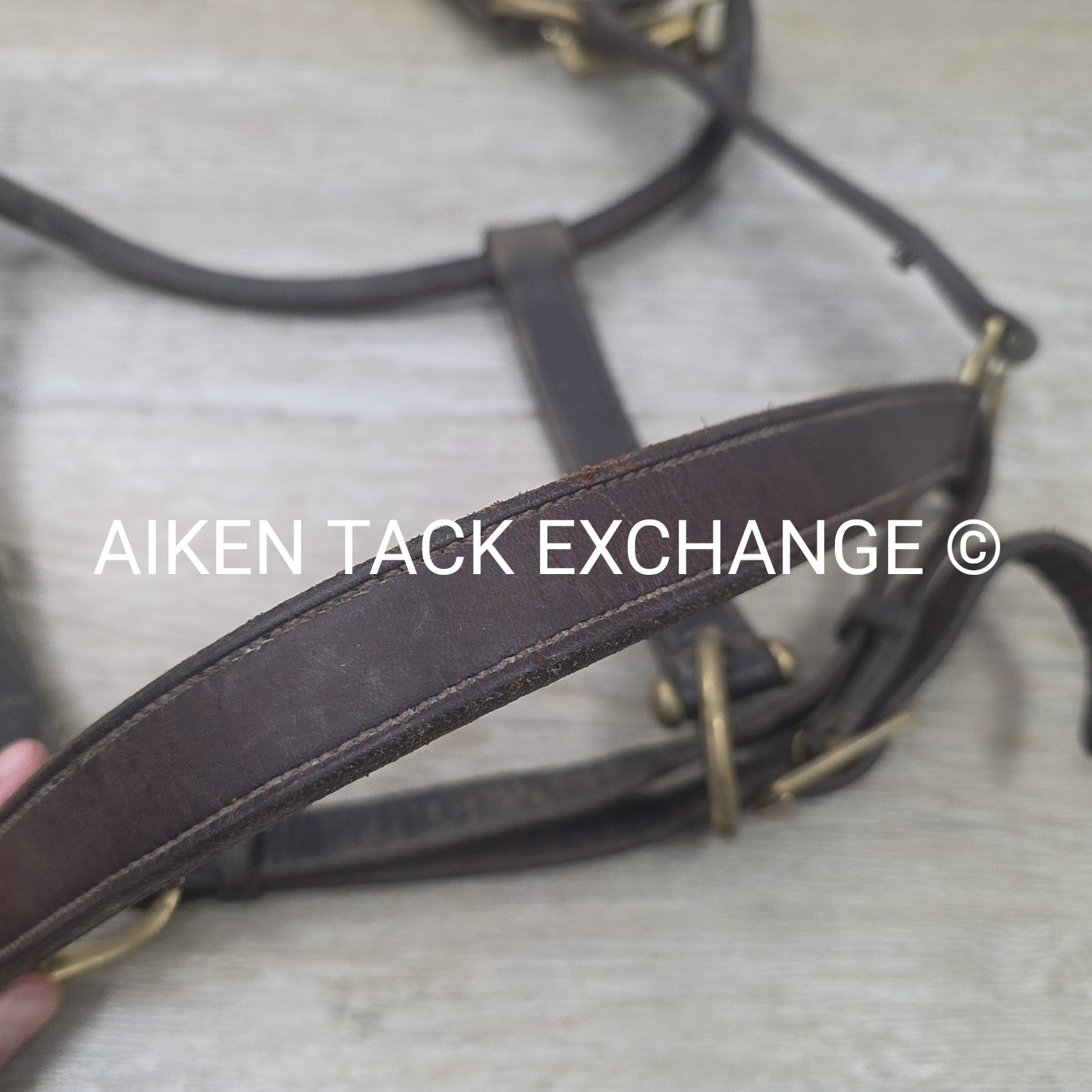 BARGAIN BUNDLE: 2 Leather Halters, Brown, Size Full