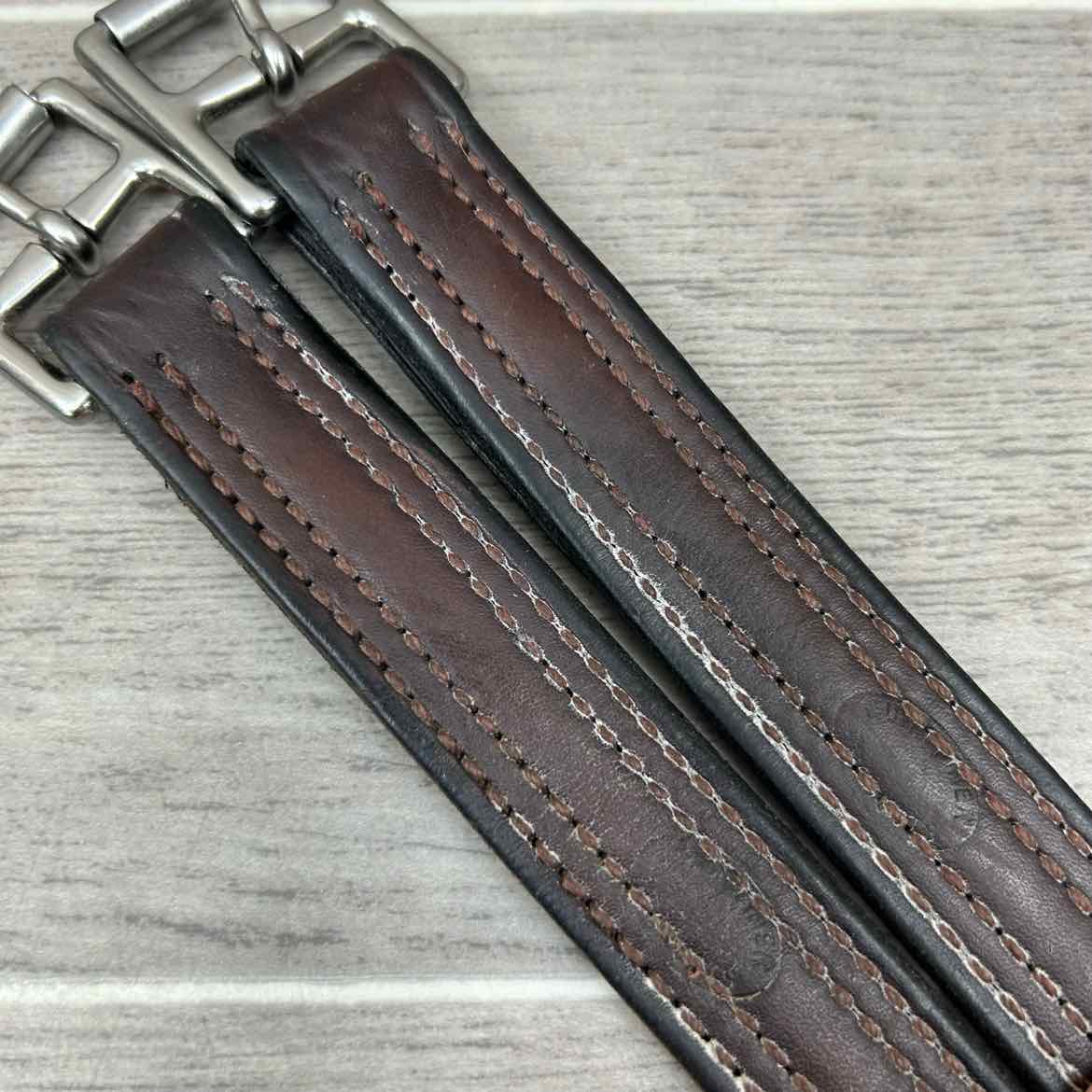 Nunn Finer Nylon Core Stirrup Leathers, Brown, 54"