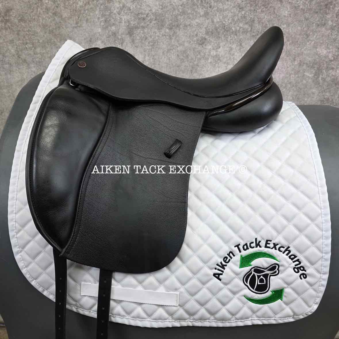 **SOLD** Dresch Phoenix Dressage Saddle, 18" Seat, Short Flap, Wide Tree, Wool Flocked Panels