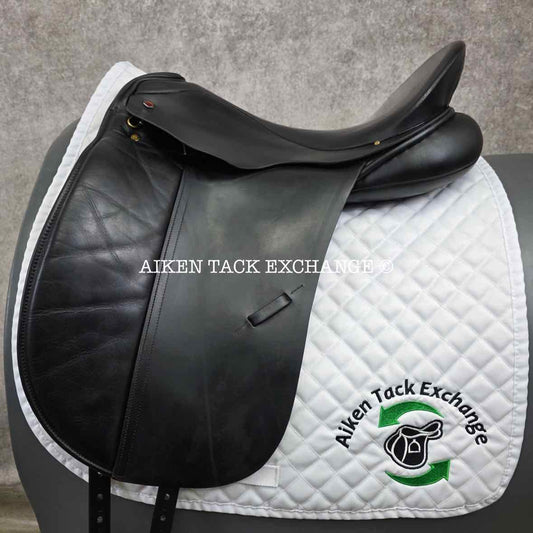 Albion SLK Dressage Saddle, 18" Seat, Wide Tree, Wool Flocked Panels