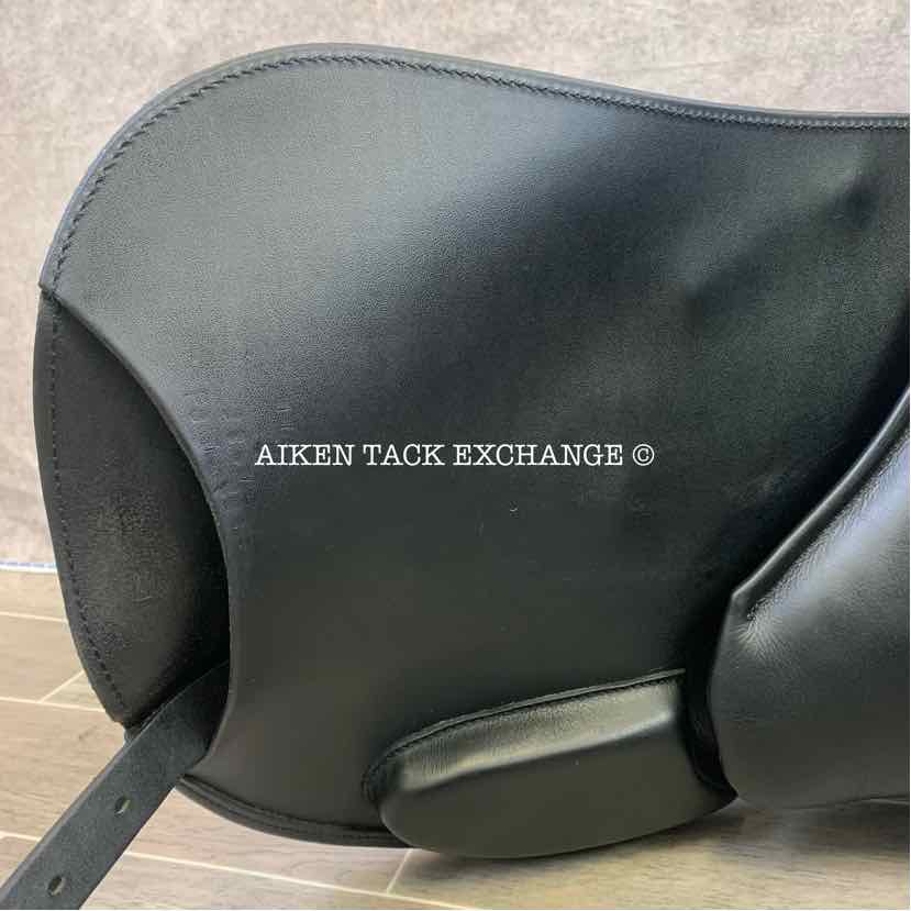 **SOLD** Laser Monoflap Dressage Saddle, 17.5" Seat, Medium Tree, Wool Flocked Panels