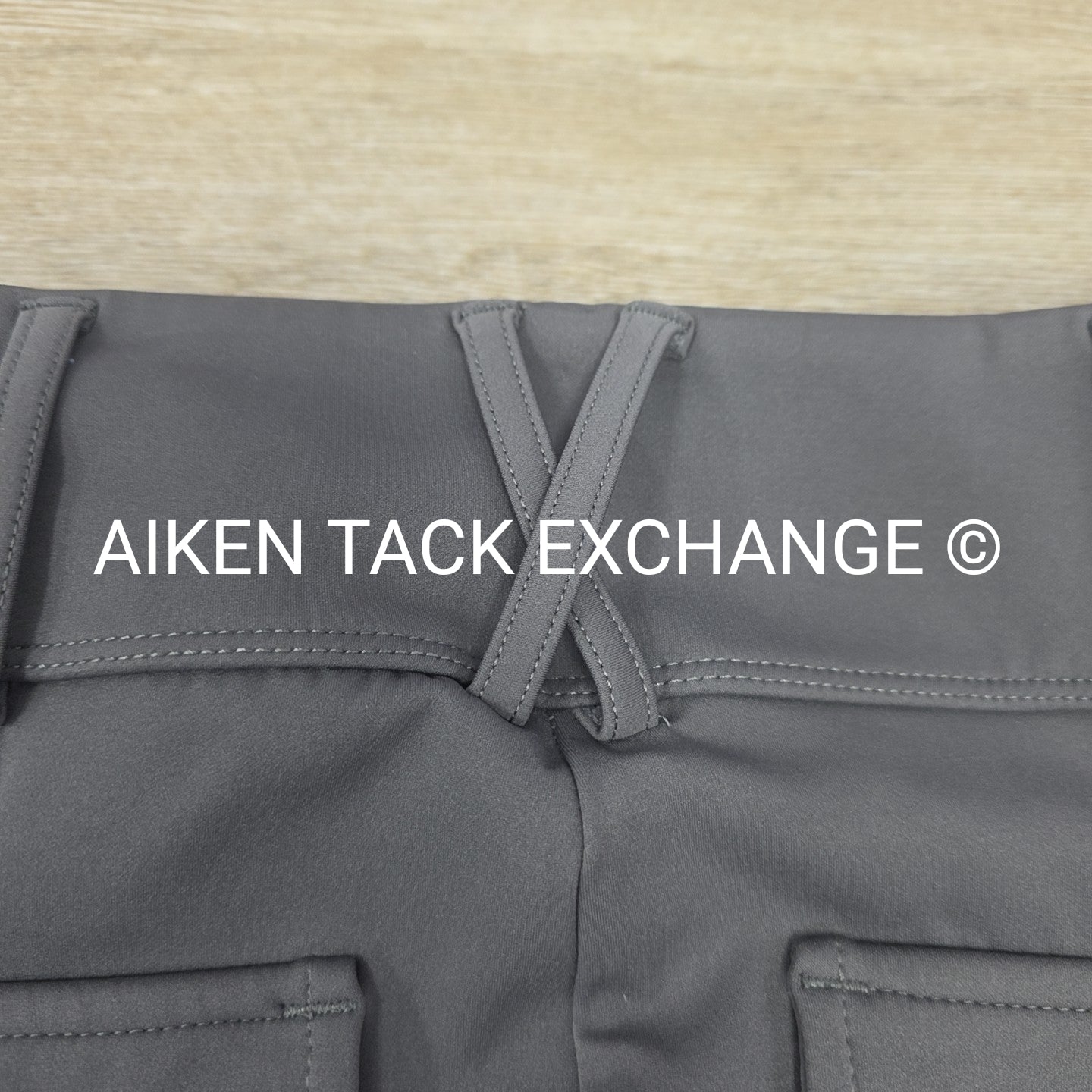 CAS Diamond Silicone Full Seat Compression Breeches, Grey, Size Small