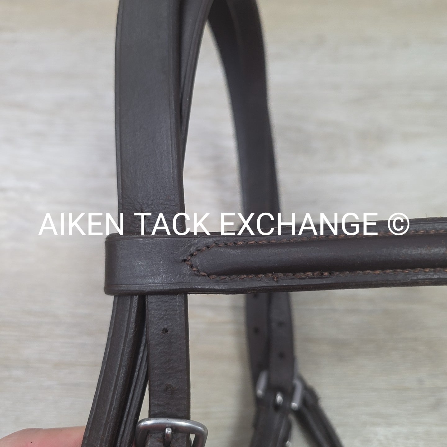 Plain Raised Bridle, No Reins, Brown, Size Full