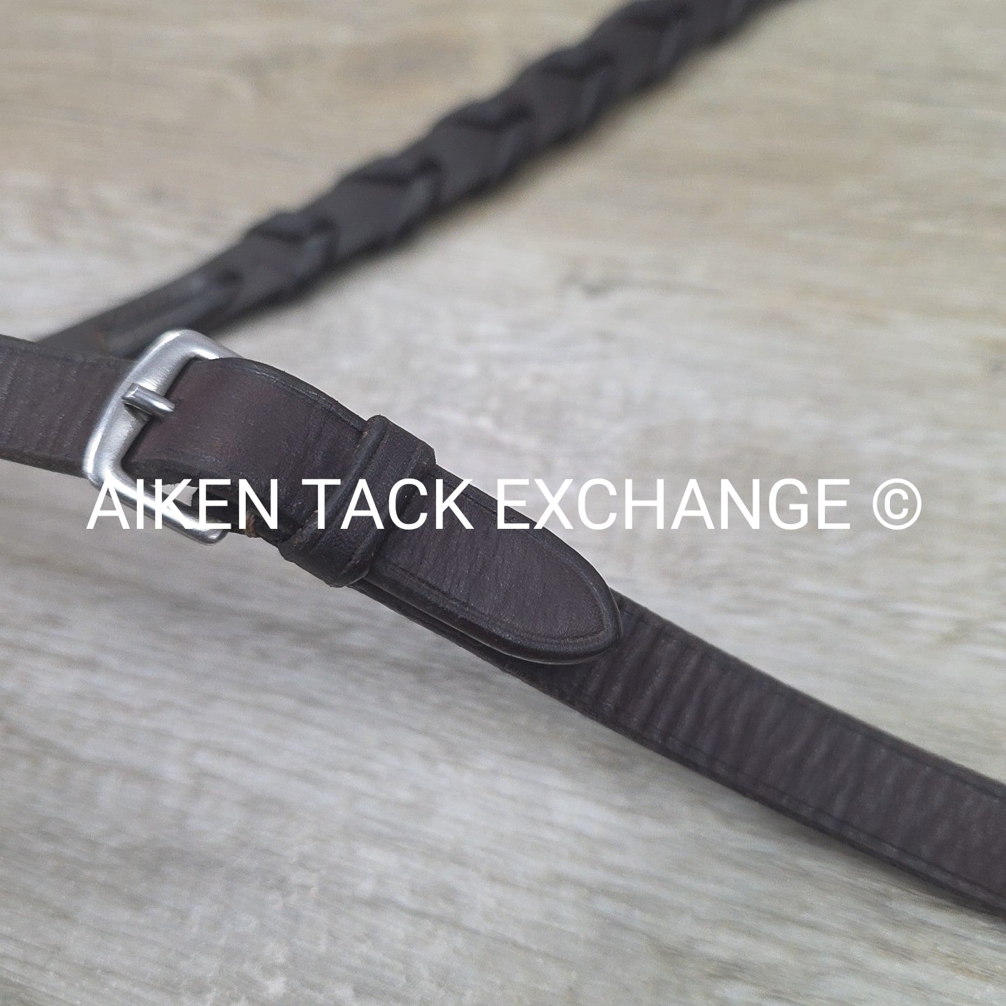 Fancy Stitched Laced Reins, Brown, 56"