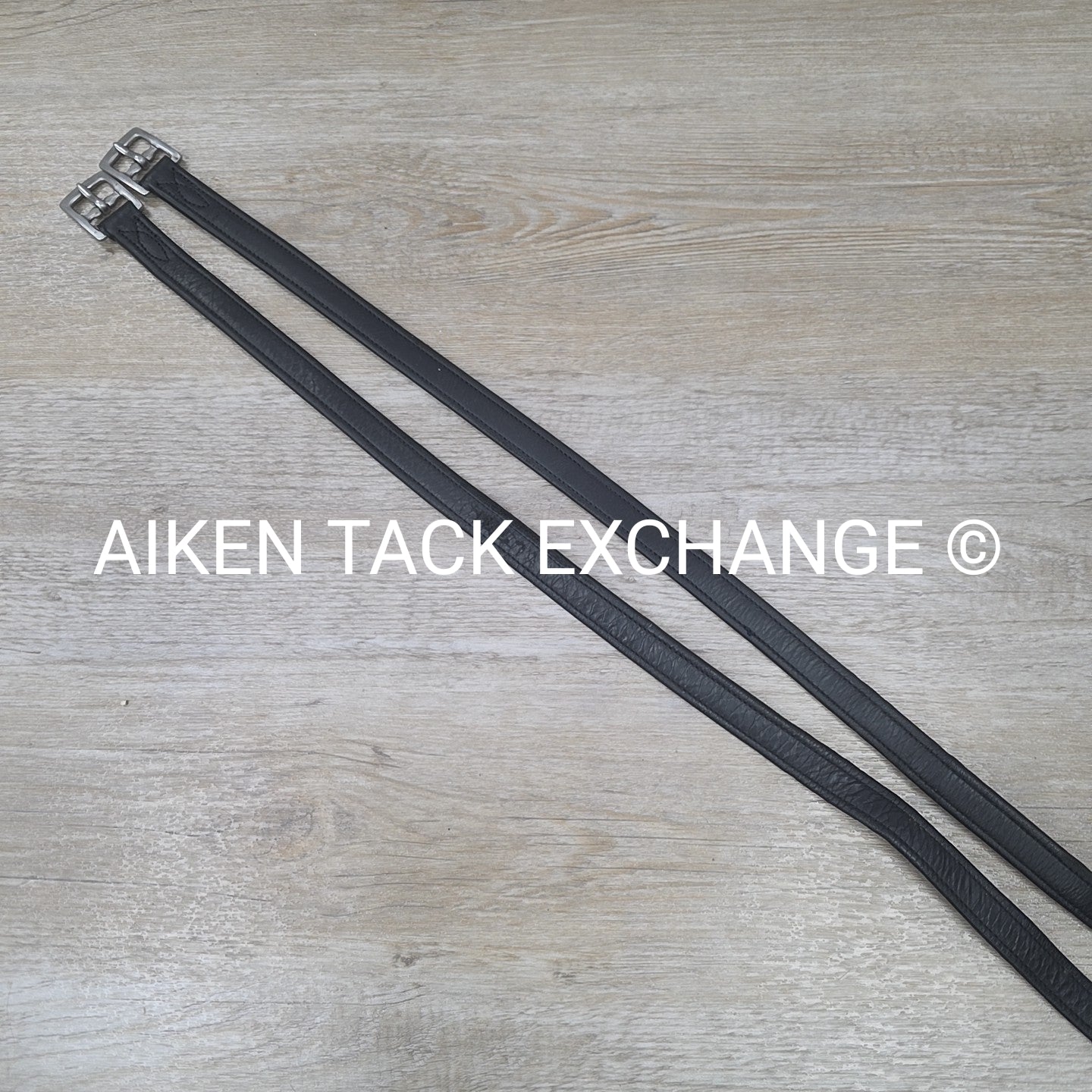 Nylon Lined Wrapped Stirrup Leathers, Black, 66"