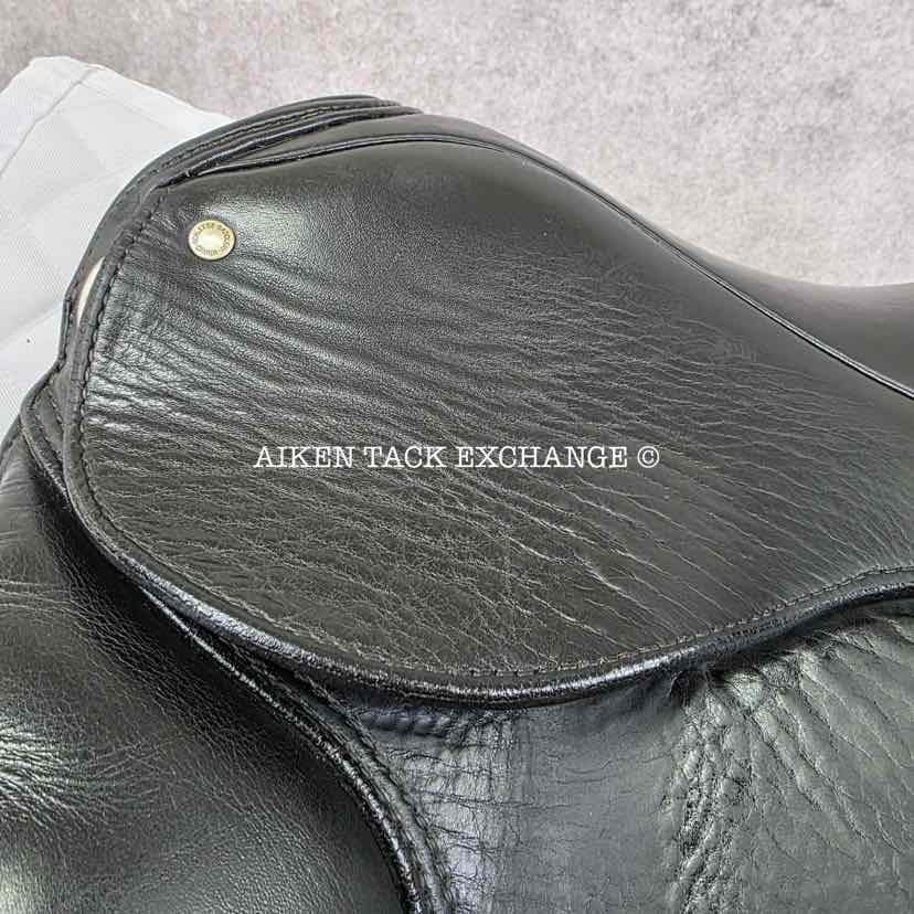 2001 Schleese Jane Savoie Dressage Saddle, 17" Seat, MW/W Tree, Wool Flocked Panels