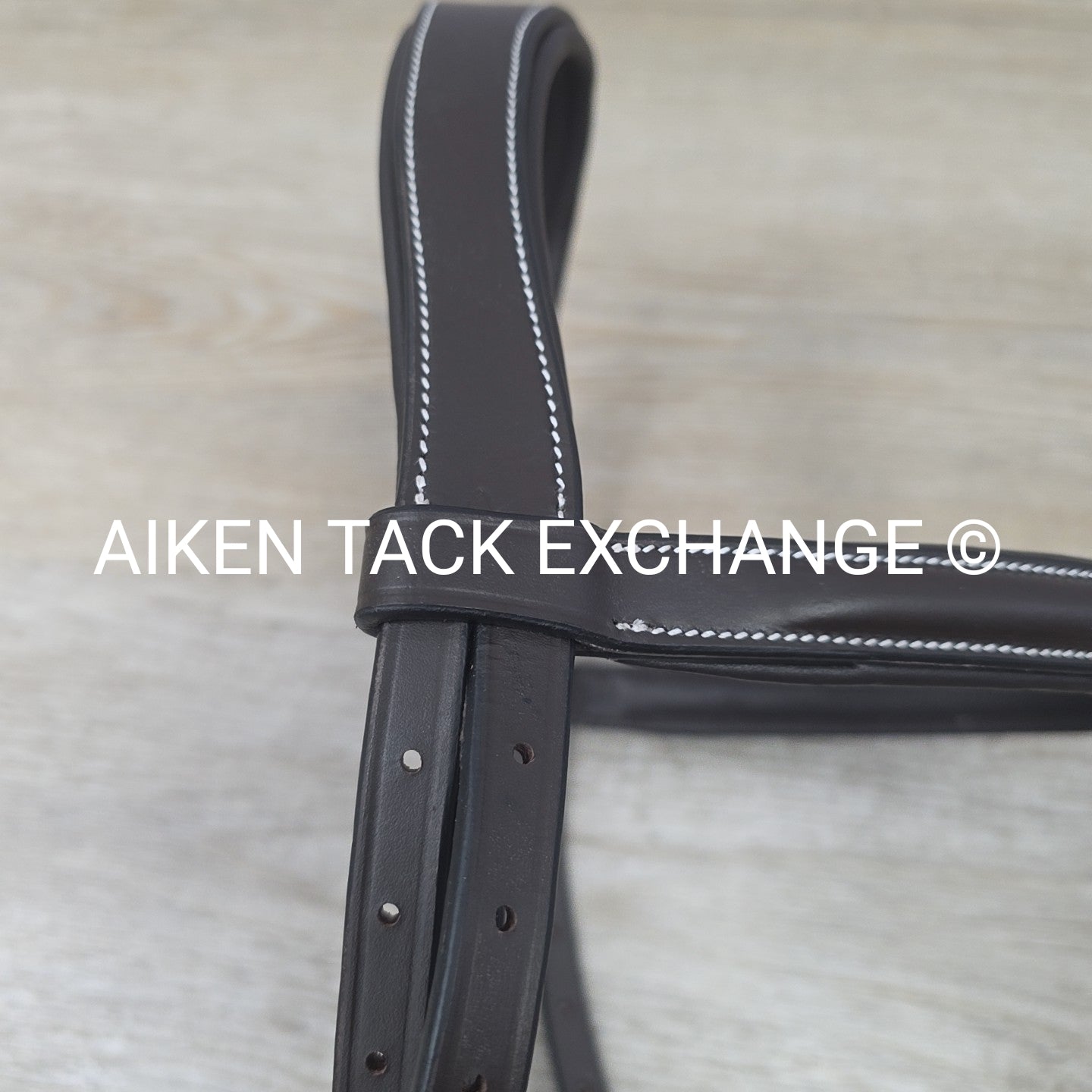 HDR Pro Mono Crown Fancy Stitch Padded Bridle with Reins, Havana Size Full/Horse