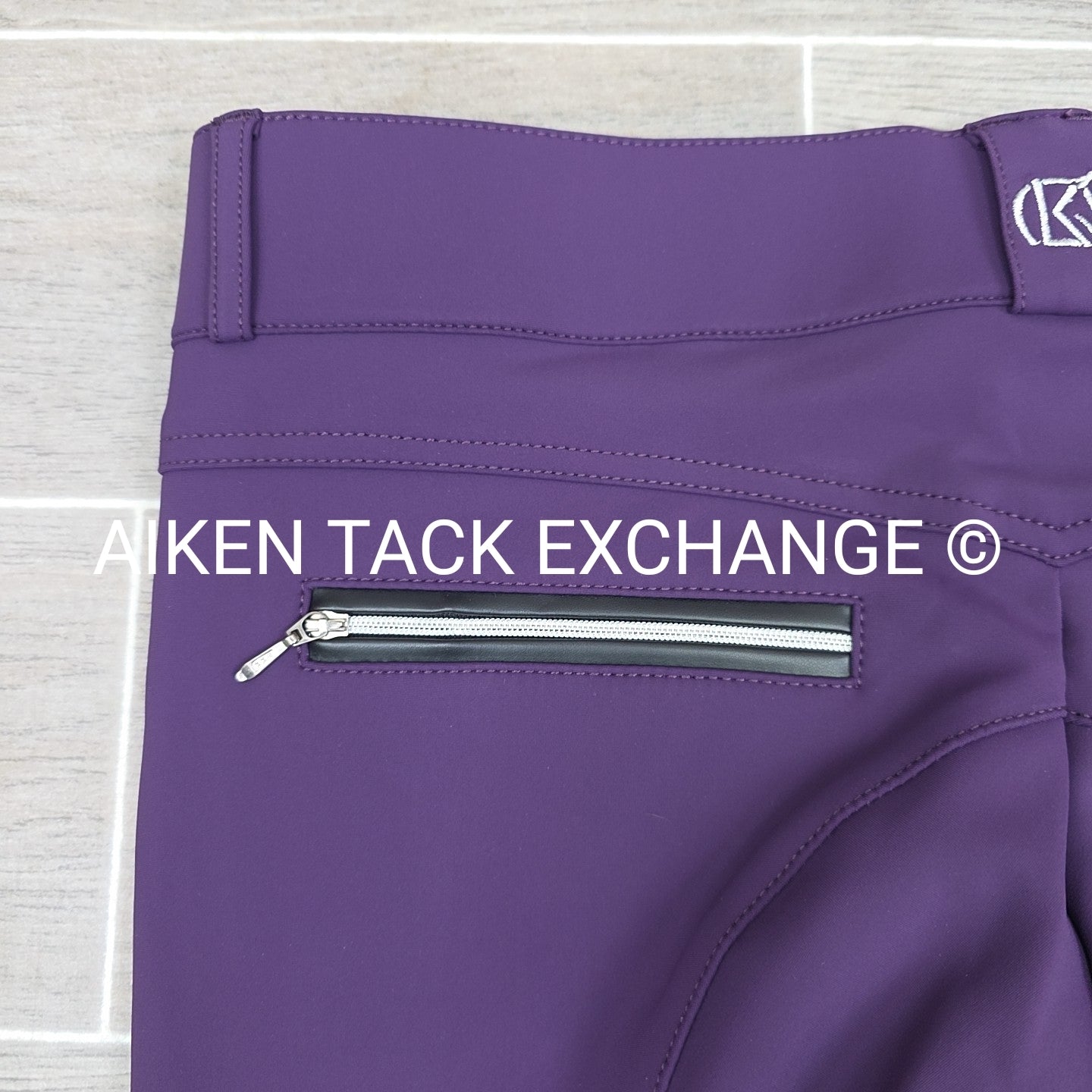 KL Select Gabrielle Knee Patch Breeches, Purple, Women's Size 28R