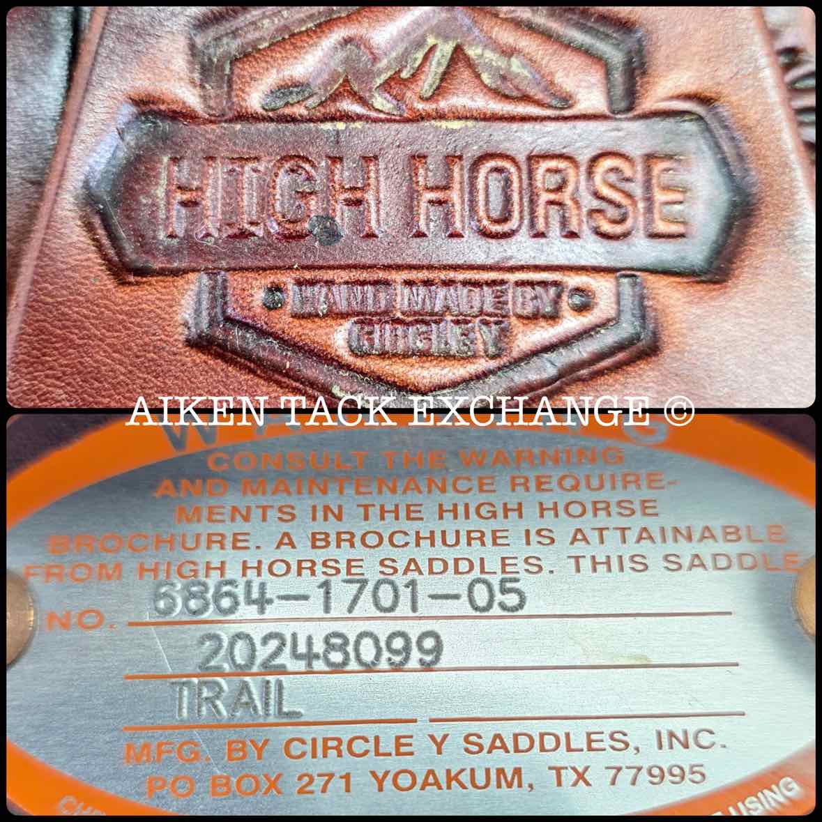 2024 High Horse by Circle Y 6864 Mesquite Western Saddle, 17" Seat, Wide Tree - Full QH Bars