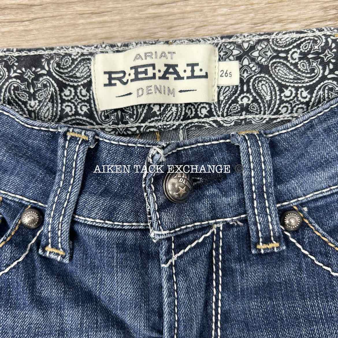 Ariat Mid Rise Boot Cut Jeans, Size 26 Short