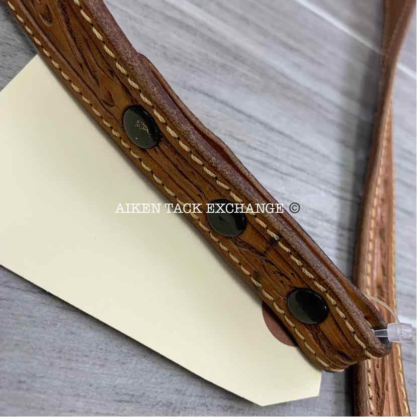 Chacon Tooled Leather Belt, Size 26 (no buckle)