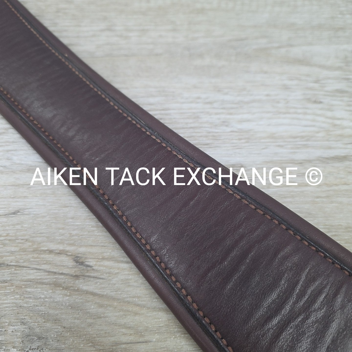 HFP Leather Girth with Single End Elastic, Brown, 54"