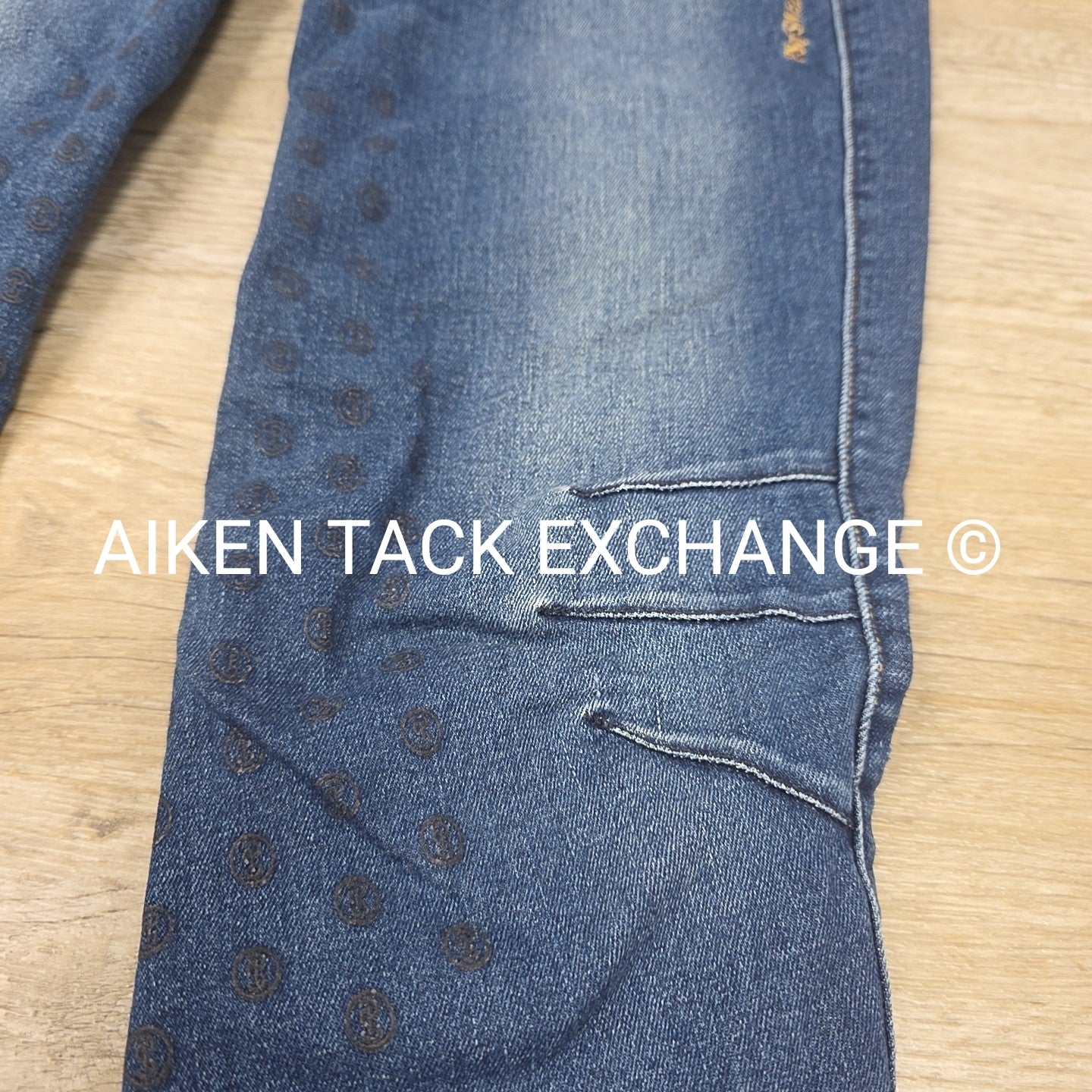 PS of Sweden Maggie Silicone Grip Full Seat Denim Breeches, Size 42 US 30