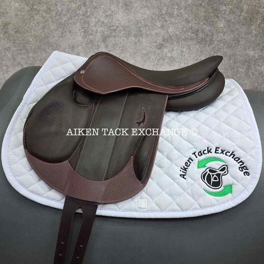 2023 Devoucoux Chiberta K Monoflap Jump Saddle, 16.5" Seat, 0KA Flap, Medium Tree, D3D Panels, Full Buffalo Leather