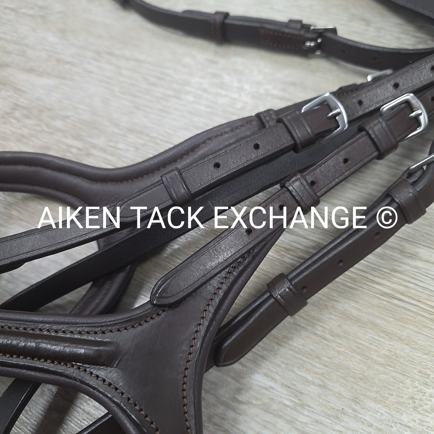 Ergonomic Figure 8 Bridle, No Reins, Brown, Size Full