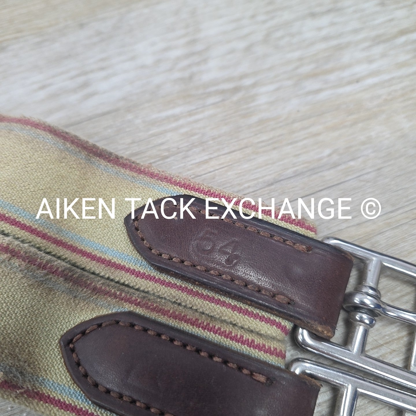 HFP Leather Girth with Single End Elastic, Brown, 54"