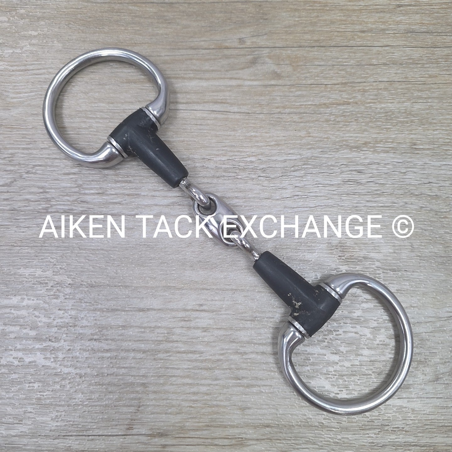 Double Joint Rubber Eggbutt Pony Bit 4.25"