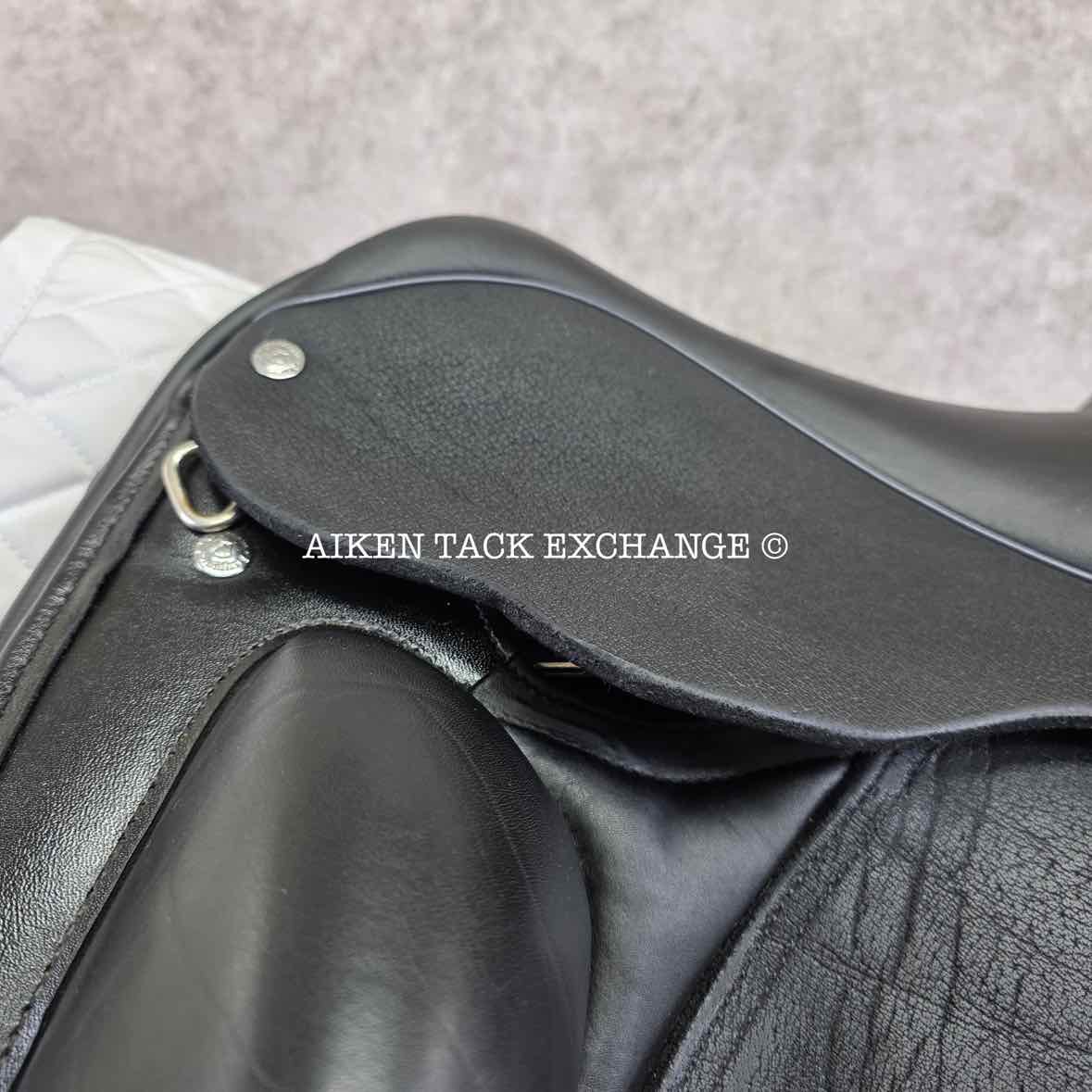 2021 Custom Saddlery Wolfgang Solo II Monoflap Dressage Saddle, 17.5" Seat - Short Flap, Adjustable Tree, Wool Flocked Panels