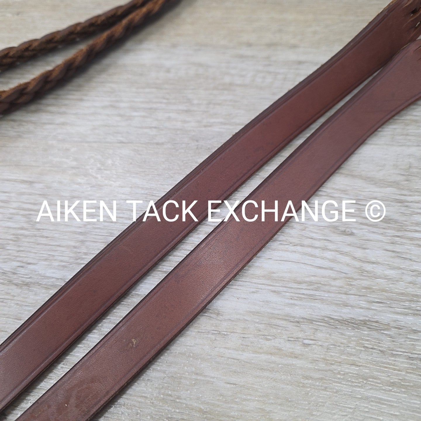 BARGAIN BUNDLE: 2 Pair Plaited Braided Reins, Brown