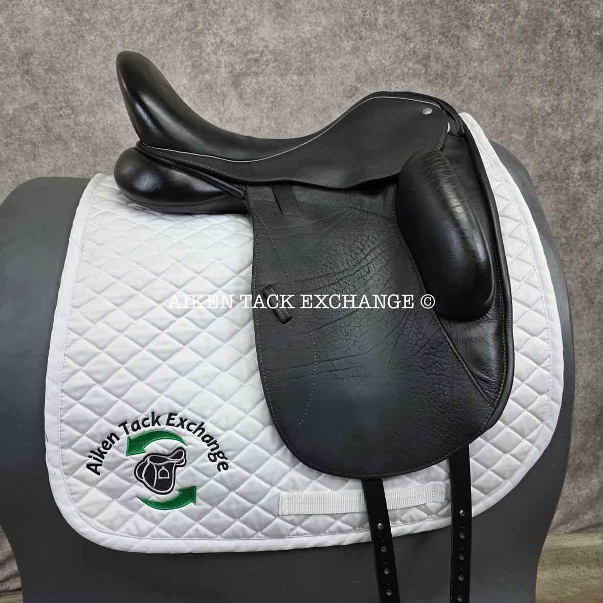 2012 Custom Saddlery Icon Star Monoflap Dressage Saddle, 17.5" Seat, Adjustable Tree, Wool Flocked Panels