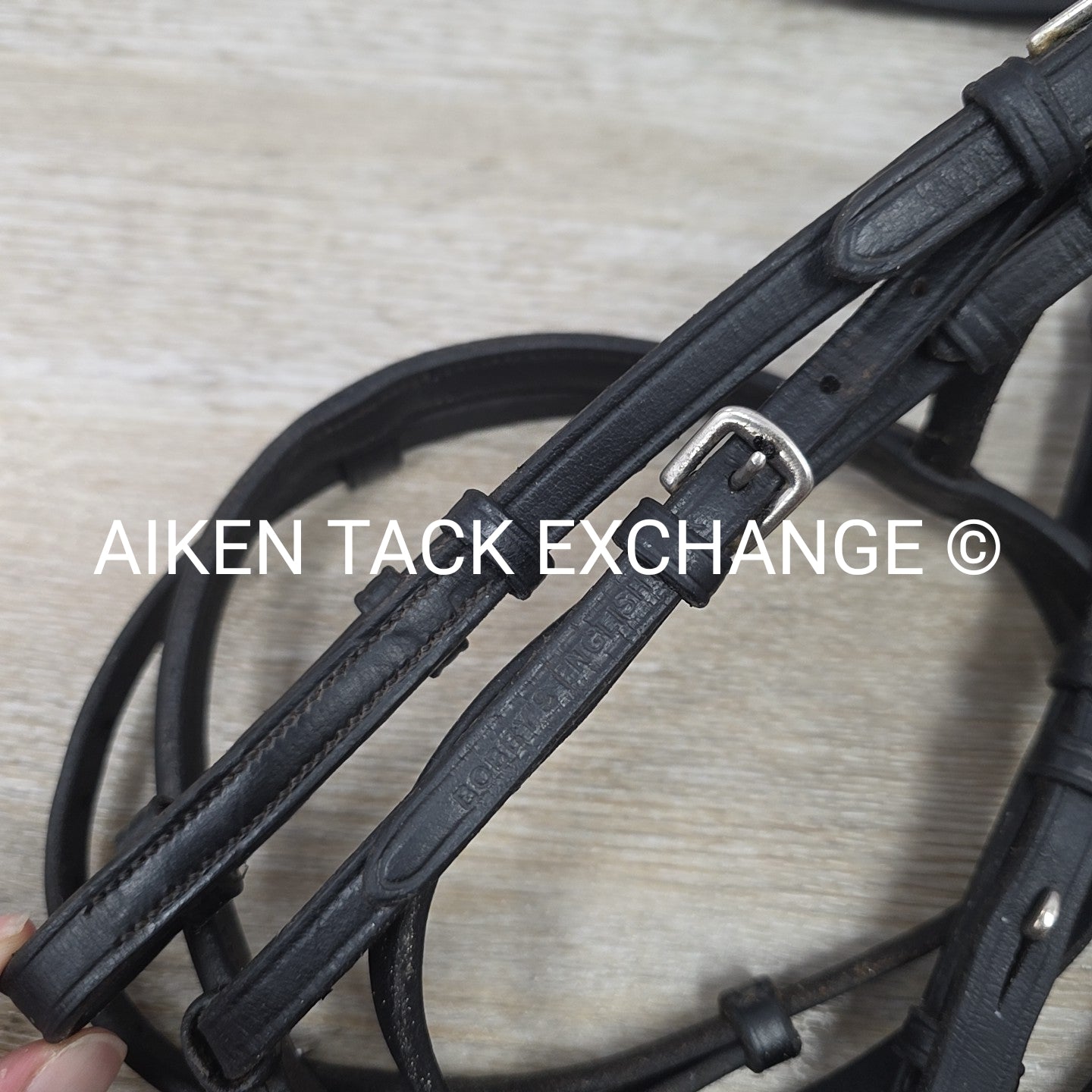 Bobby's English Tack Bridle, No Reins, Black, Size Pony