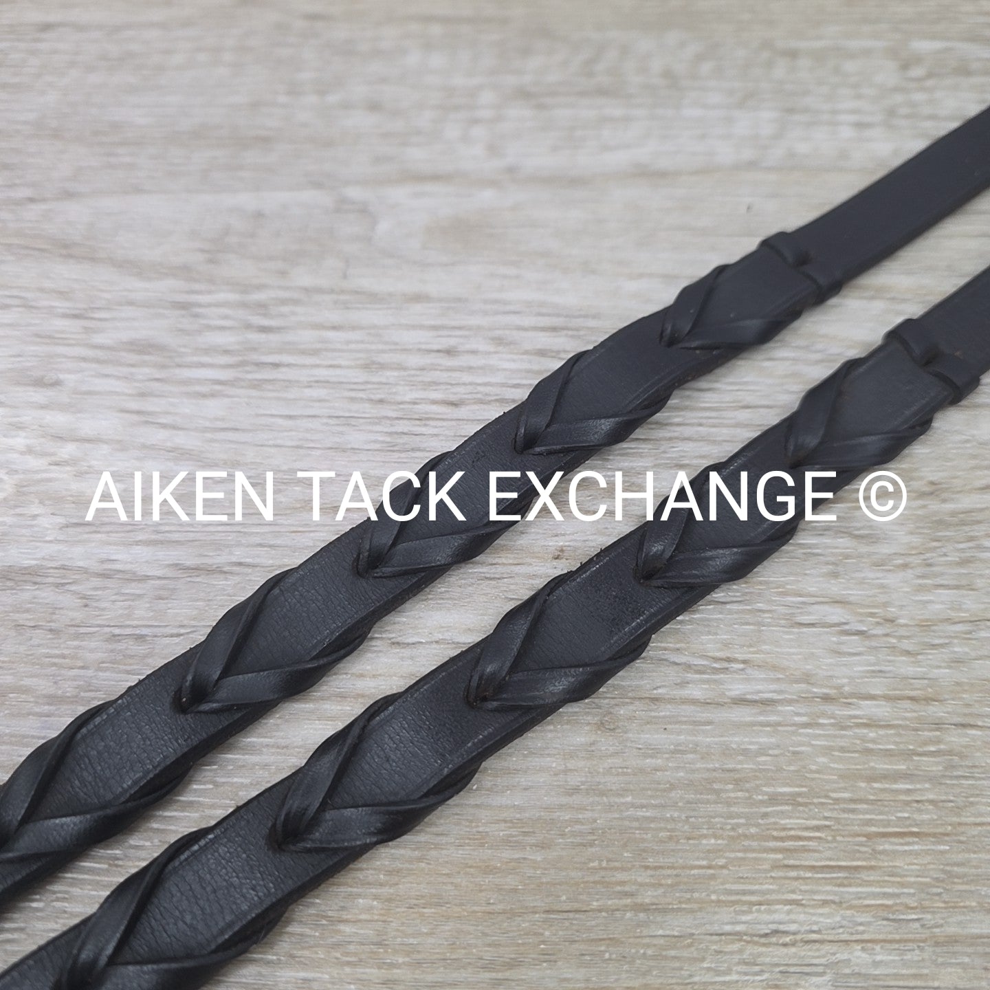 Stubben Plain Laced Reins, Brown, 54"