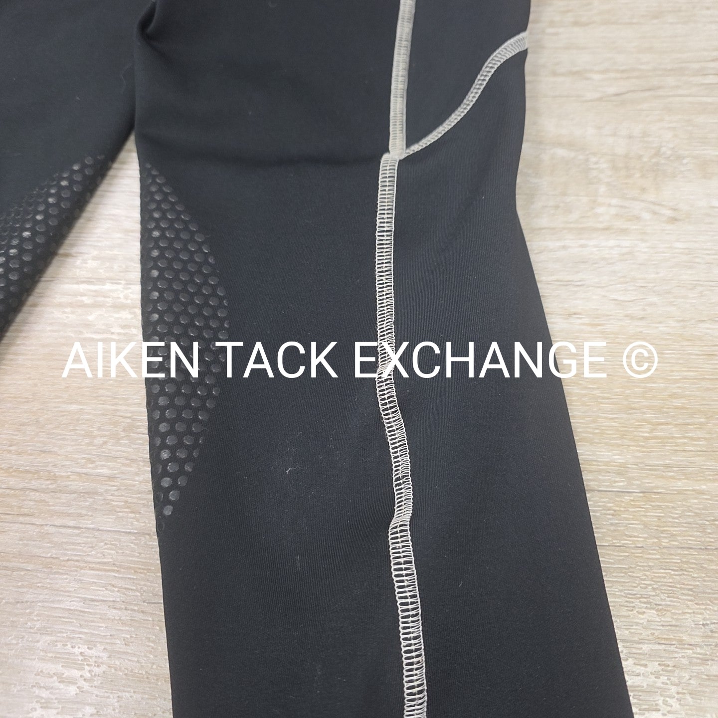 Dover Saddlery Riding Sport Fleece Lined Silicone Grip Knee Patch Tights, Size L