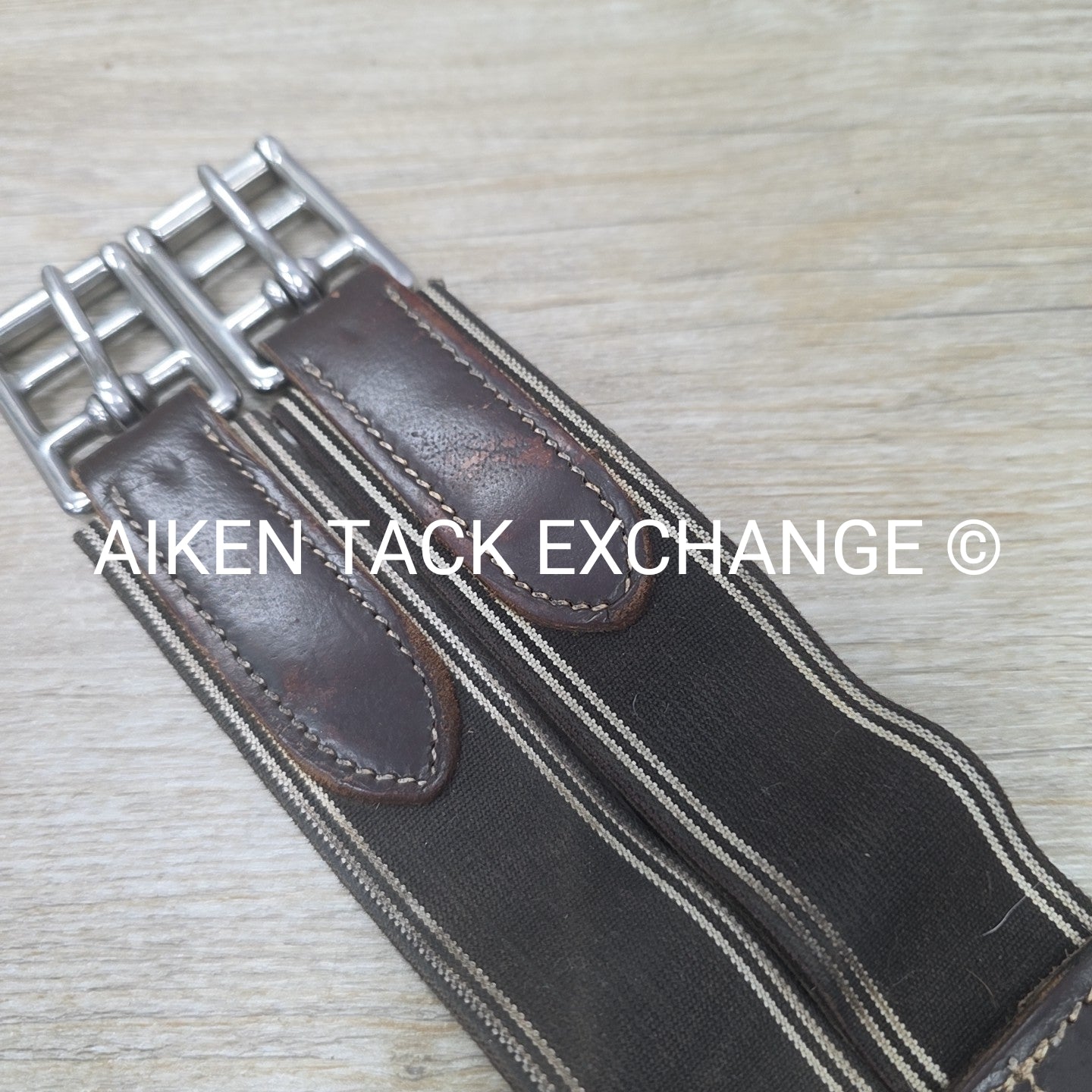Contour Double End Elastic Girth, Brown, 52"