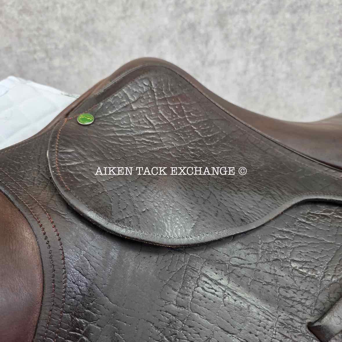 2008 County Innovation Jump Saddle, 17.5" Seat, Medium Wide Tree, Wool Flocked Panels