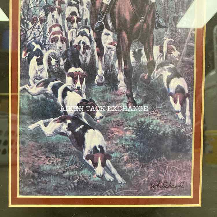 Whitehead Fox Hunt Print, Matted and Framed, 14.5" x 20.5"