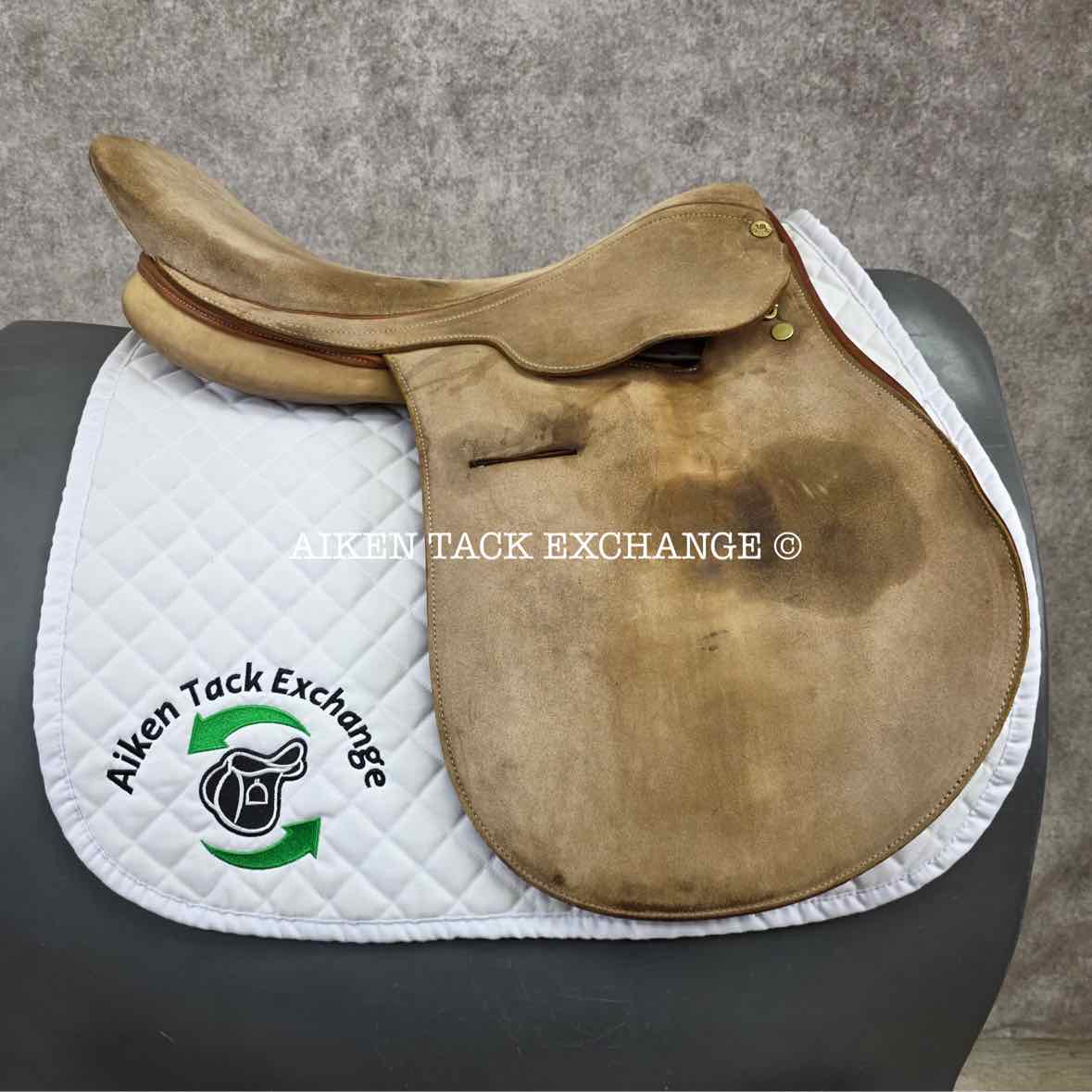 Merlo's American Style Suede Polo Saddle, 19" Seat, Narrow Tree, Foam Panels